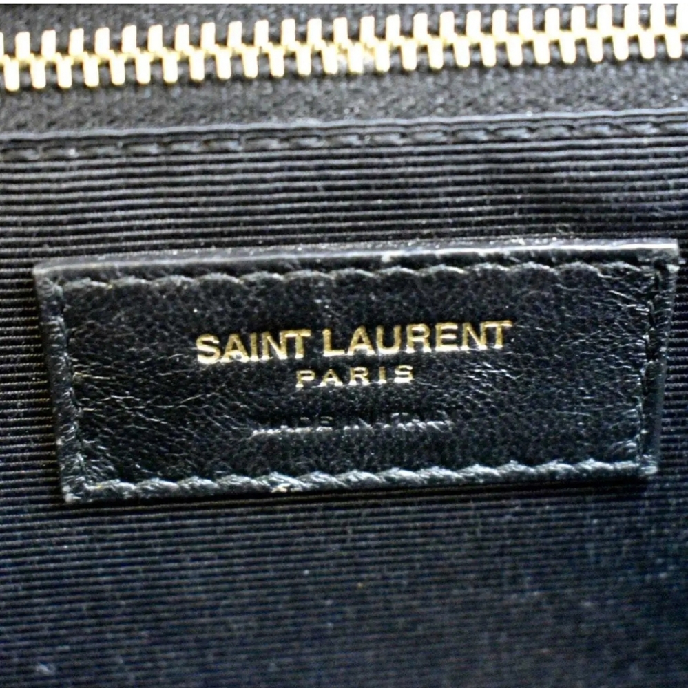 YVES SAINT LAURENT Large Envelope Leather Chain Shoulder Bag Black - Picture 15 of 15